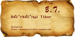 Bárkányi Tibor névjegykártya