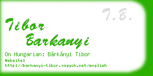 tibor barkanyi business card